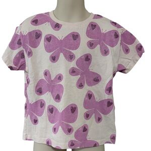 Zara Kids- Short Sleeve Butterfly Shirt; 5Y